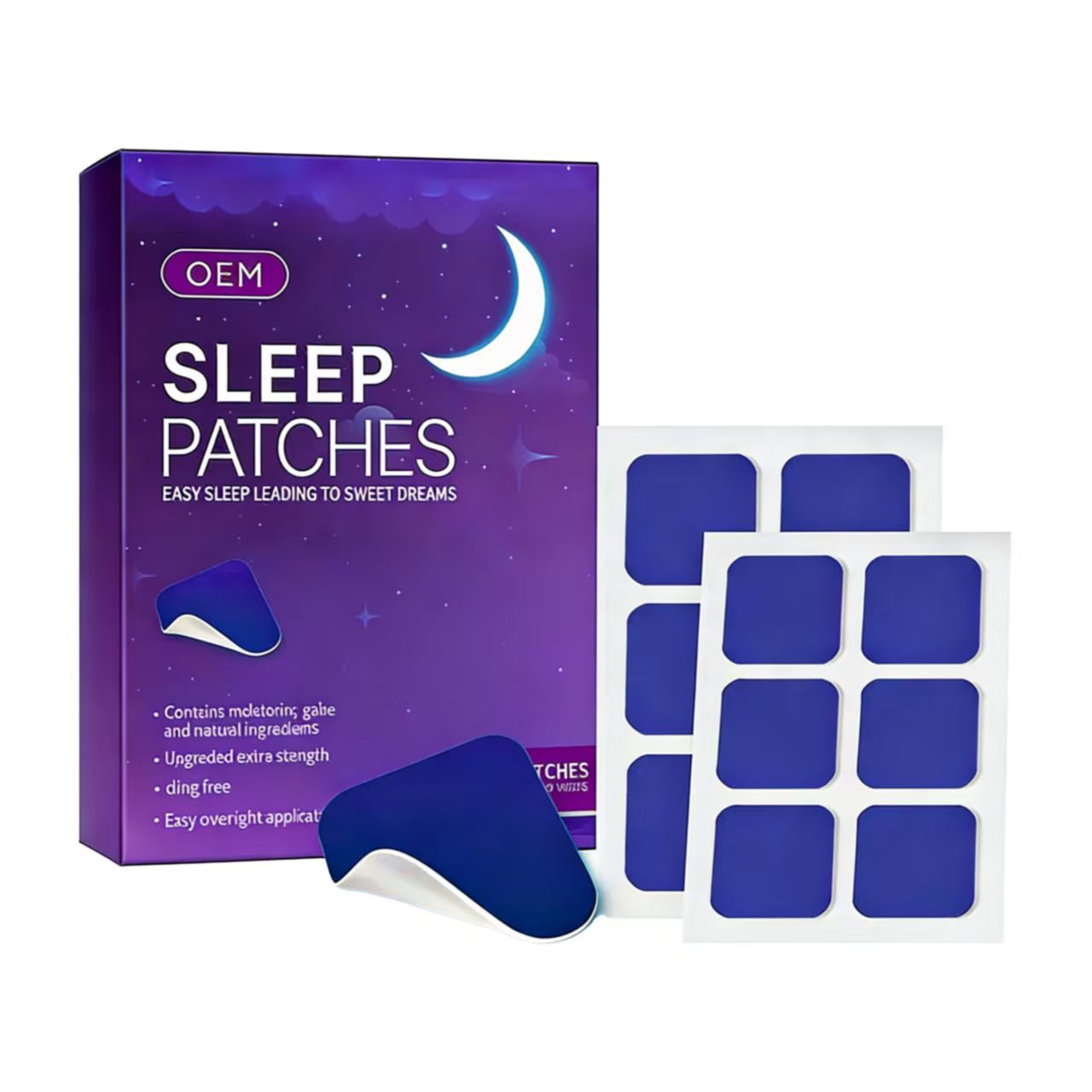 Melatonin Sleep Patch – Nighttime Relaxation & Sleep Support Patch | Slow-Release Transdermal Sleep Aid Patch