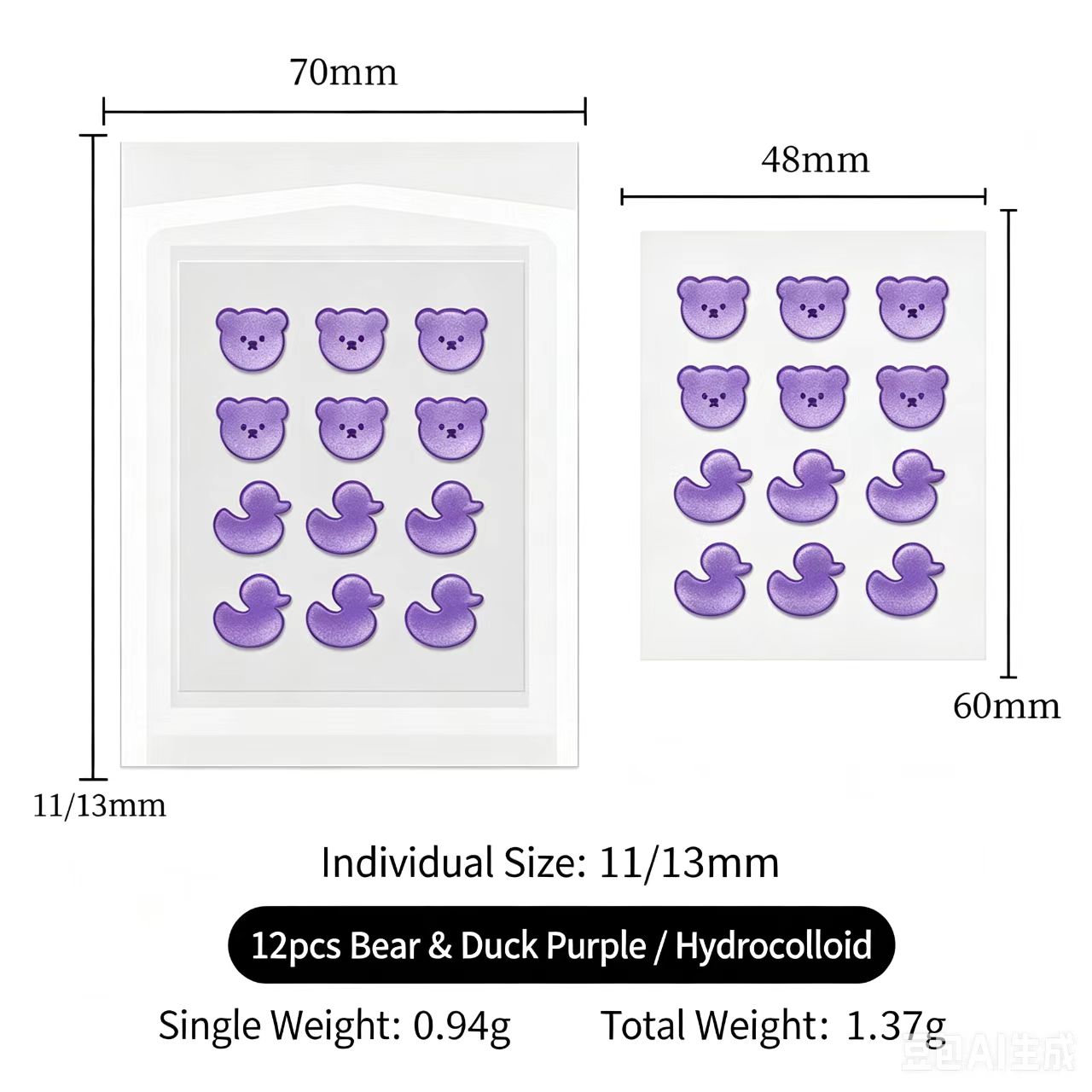 Cute Cartoon Star & Heart Hydrocolloid Zit Patches Custom Packaging Available - Image 2